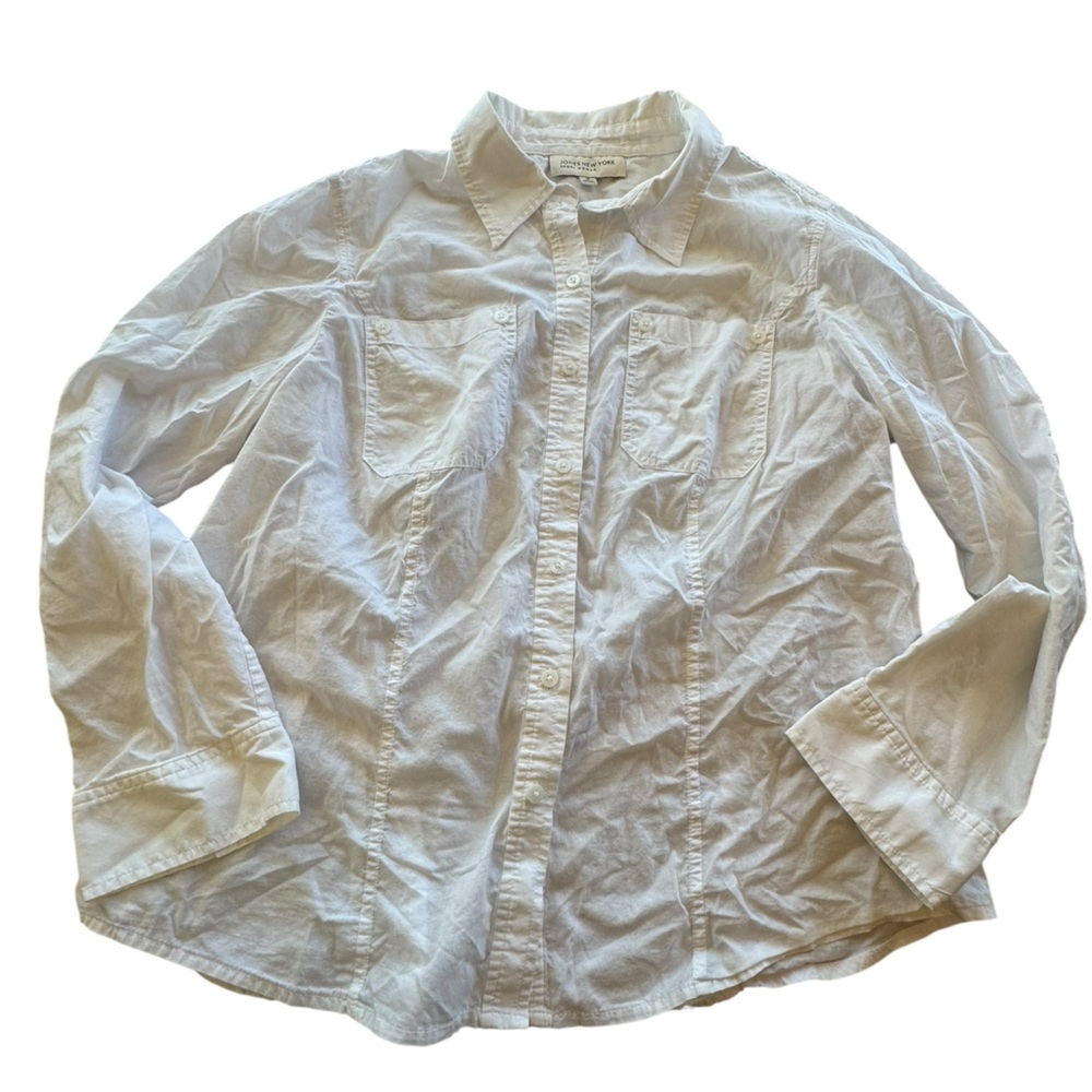 Jones‎ New York Cream Sport Woman Shirt 1 XL